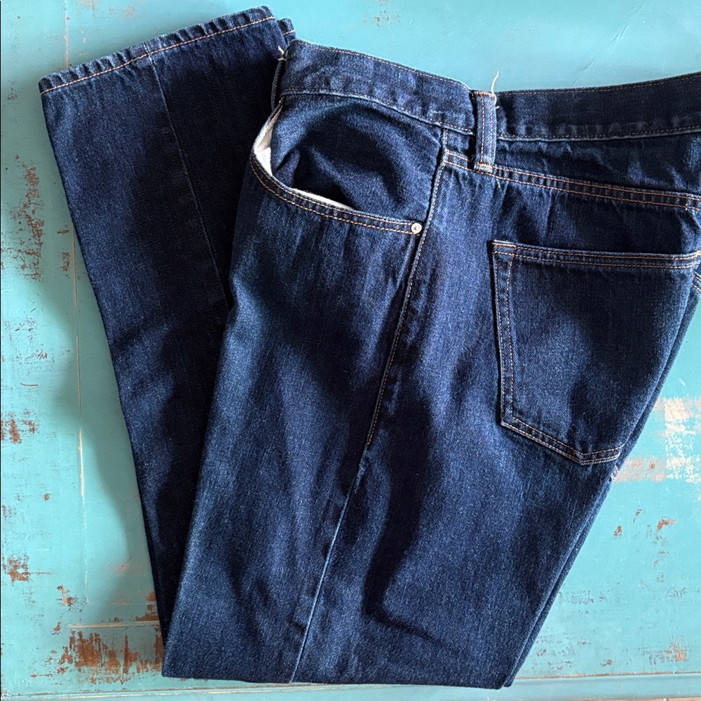 Gap 1969 Womens Dark Wash Real Straight Leg Jeans
